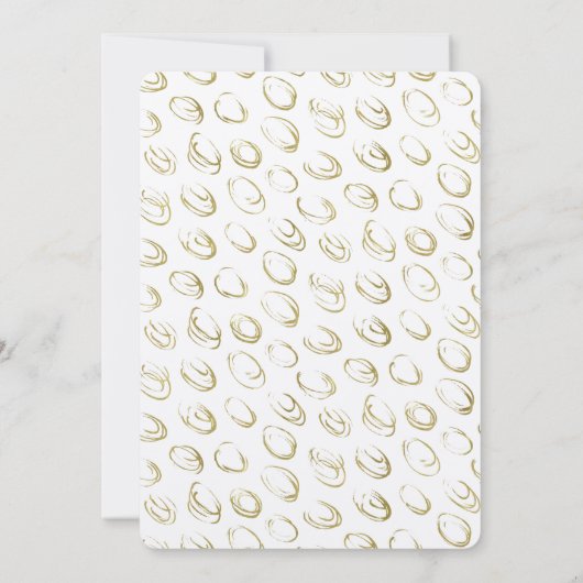 Goud Abstract Circles Verjaardag Kaart (Achterkant)