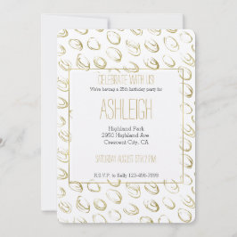 Goud Abstract Circles Verjaardag Kaart