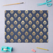 Goud Abstract druppeltjes op een blauw ontkoppelin Tissuepapier (Craft)