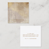 Goud Abstract Faux Folie Oorbel Display Kaarten Vierkante Visitekaartje (Voorkant / Achterkant)