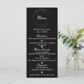 Goud Abstract Glam Schitterende Cirkel Menu Progra (Staand voorkant)