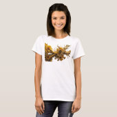 Goud ABSTRACT KUNST Statement T-shirt (Voorkant volledig)
