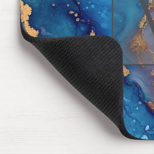 Goud Abstract Modern Monogram Initiaal Muismat (Hoek)