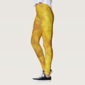 Goud Abstract Patroon Leggings (Links)