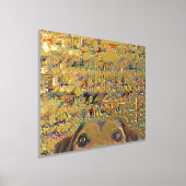 Goud abstract Wazige Pixel Art en Dog Folie Afdrukken (Laagn)