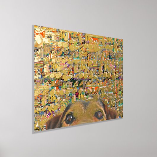 Goud abstract Wazige Pixel Art en Dog Folie Afdrukken (Laagn)