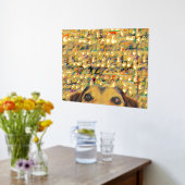 Goud abstract Wazige Pixel Art en Dog Folie Afdrukken (Laag (Keuken))