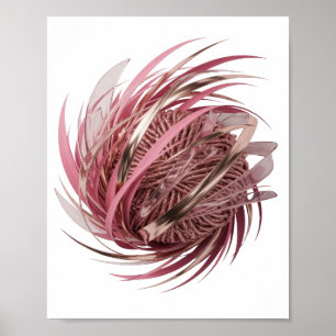 Goud ABSTRACTE KUNST EEN UNIEK ONTWERP MET EEN TWI Poster