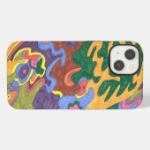 "Goud" Abstracte Kunst iPhone Hoesje (Achterkant horizontaal)