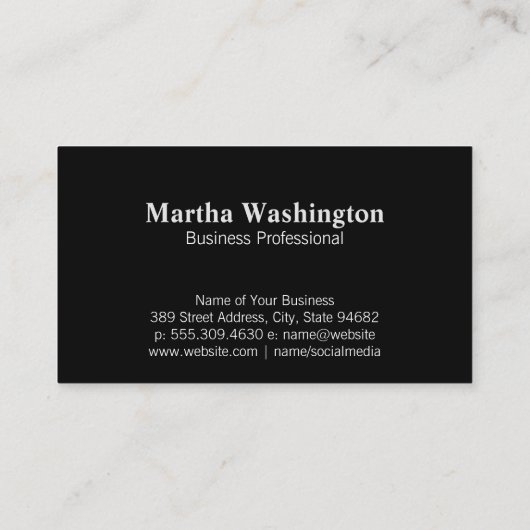 Goud | Achtergrond metalen | Monogram Visitekaartje (Achterkant)