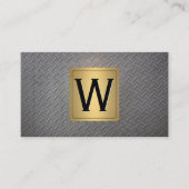 Goud | Achtergrond metalen | Monogram Visitekaartje (Voorkant)