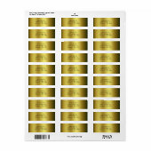 Goud Adresetiket Etiket (Full Sheet)