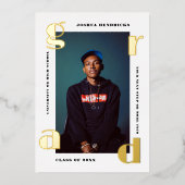 Goud Afstudeerder | Aankondiging van Folie-foto's (Voorkant)