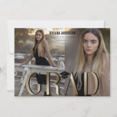 Goud Afstudeerder Afstuderen Foto Afstuderen Kaart (Voorkant)