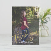 Goud Afstudeerder dank u kaarten (Staand voorkant)