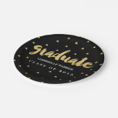 Goud Afstudeerder Faux Folie Graduation Party Bord (Gekanteld)