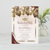 Goud Afstudeerder Pet Ballonnen Bourgondië Border  Kaart (Staand voorkant)