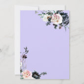 Goud Afstudeerder Pet, Bloemen Licht Paarse Afstud Kaart (Achterkant)