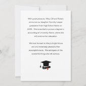 Goud Afstudeerder Pet & Foto Afstuderen Kaart (Achterkant)