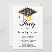 Goud Afstudeerder Pet & Foto Graduation Party Kaart (Voorkant)