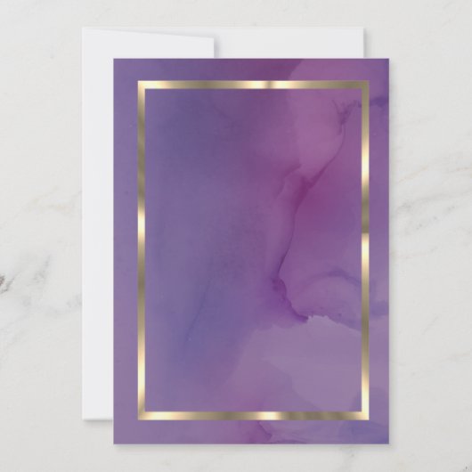 Goud Afstudeerder Pet Lijst Waterverf Violet Afstu Kaart (Achterkant)