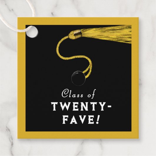 Goud Afstuderen 2025 Bedankjes Labels (Voorkant)