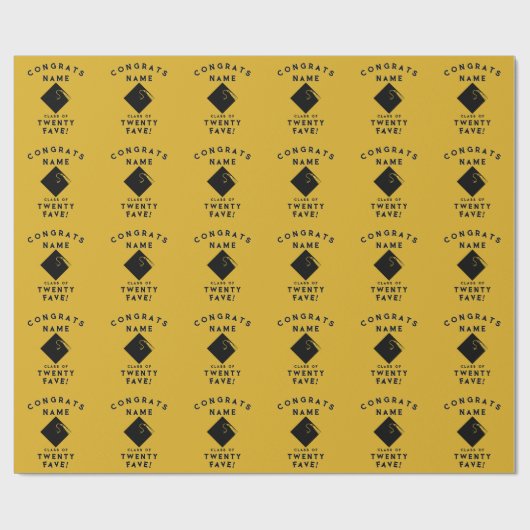 Goud Afstuderen 2025 cadeau Cadeaupapier (Vlak)