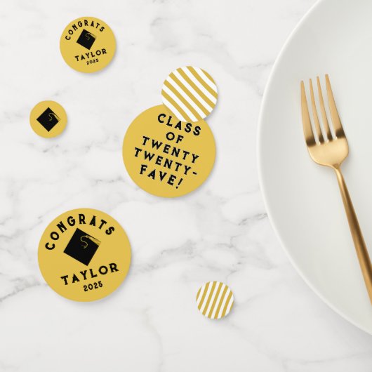 Goud Afstuderen 2025 Confetti (Groep)