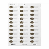 Goud Afstuderen | Modern Afstudeerder retour-adres Etiket (Full Sheet)