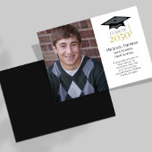 Goud Afstuderen Pet Fotosjabloon Kaart