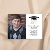 Goud Afstuderen Pet Fotosjabloon Kaart