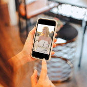 Goud Afstuderen Stijlvolle zwarte kalligrafie foto Kaart