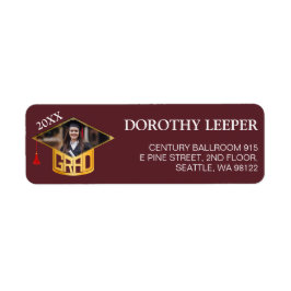 Goud Afstuderen typografie Etiket