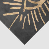 Goud allemaal met grijze oogkool, met zwarte pijn tissuepapier (Detail)