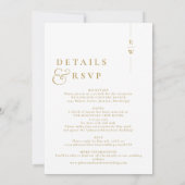 Goud alles in één minimalistische moderne monogram kaart (Achterkant)