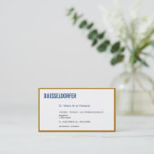 Goud als kleur  visitekaartje (Staand voorkant)