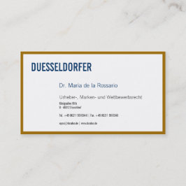 Goud als kleur visitekaartje