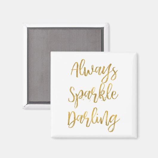 Goud altijd sprankelen schat magneet (Voorkant / Achterkant)