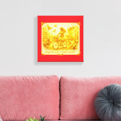 Goud Amsterdam Gebogen Bruggen Charme Canvas Afdruk (Insitu (Woonkamer))