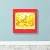 Goud Amsterdam Gebogen Bruggen Charme Canvas Afdruk (Insitu (Houten vloer))