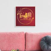 Goud Amsterdam Gebogen Bruggen Charme Canvas Afdruk (Insitu (Woonkamer))