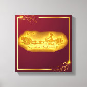 Goud Amsterdam Gebogen Bruggen Charme Canvas Afdruk (Voorkant)