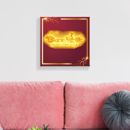 Goud Amsterdam Gebogen Bruggen Charme Canvas Afdruk