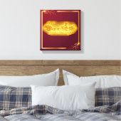 Goud Amsterdam Gebogen Bruggen Charme Canvas Afdruk (Insitu (Slaapkamer))
