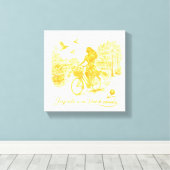 Goud Amsterdam Gebogen Bruggen Charme Canvas Afdruk (Insitu (Houten vloer))