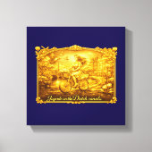 Goud Amsterdam Gebogen Bruggen Charme Canvas Afdruk (Voorkant)