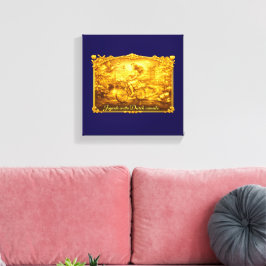 Goud Amsterdam Gebogen Bruggen Charme Canvas Afdruk