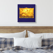 Goud Amsterdam Gebogen Bruggen Charme Canvas Afdruk (Insitu (Slaapkamer))