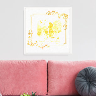 Goud Amsterdam Gebogen Bruggen Charme Canvas Afdruk
