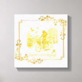 Goud Amsterdam Gebogen Bruggen Charme Canvas Afdruk